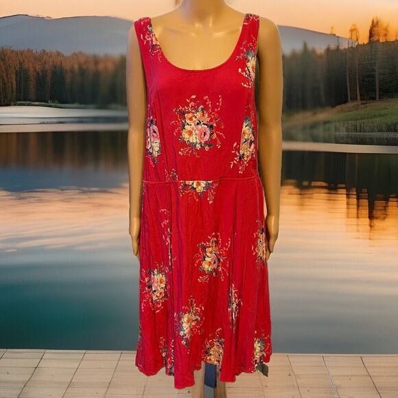 Torrid Dress Womens Sz 2/2X Pink Floral Mini Tie-back Challis Sleeveless Coastal - Picture 1 of 8